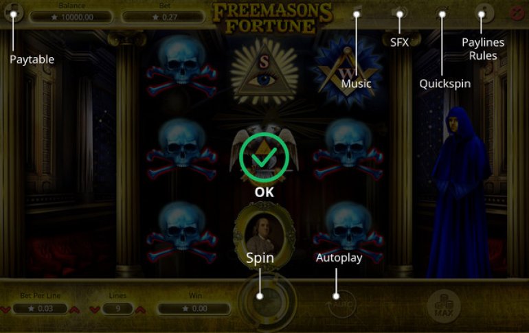 La slot machine Freemasons Fortune